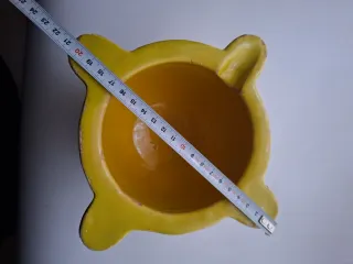 ANTIGUO MORTERO DE BARRO VIDRIADO