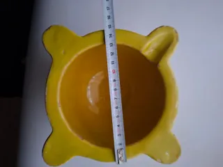 ANTIGUO MORTERO DE BARRO VIDRIADO