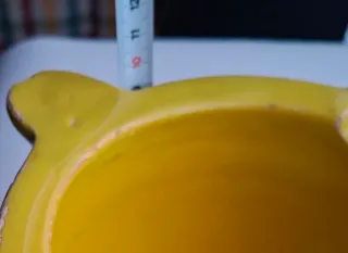 ANTIGUO MORTERO DE BARRO VIDRIADO