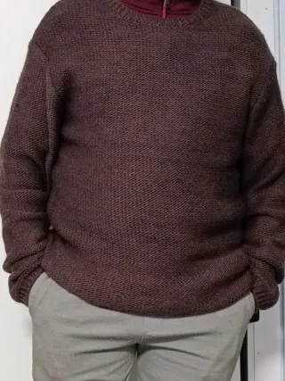 Chaqueta tipo pana y jersey lana de hombre