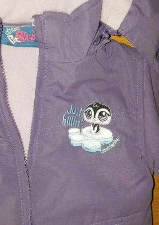 Casaco Littlest Petshop Roxo c/ Capuz - 4 Anos