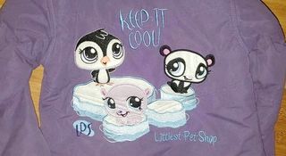 Casaco Littlest Petshop Roxo c/ Capuz - 4 Anos