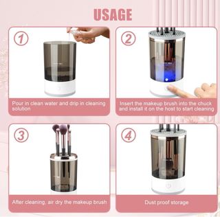 Limpiador Eléctrico Brochas Maquillaje USB. Nuevo