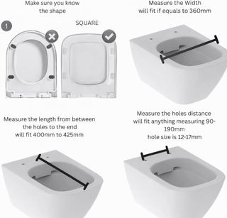 MASS DYNAMIC Asiento Inodoro Cuadrado