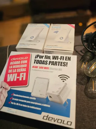 2 repetidores TP-Link + PLC Devolo dLAN 500 WiFi