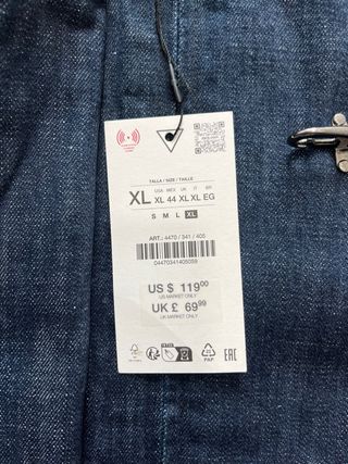 Cazadora Zara denim alamares