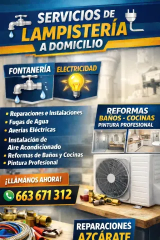 Ofrezco servicio lampistería, fontanería pintura