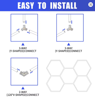 Luz LED Hexagonal Moderna