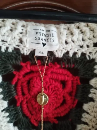 Chaqueta Fetiche Suances Rosas Beige Talla M