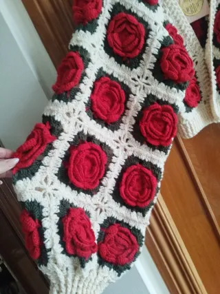 Chaqueta Fetiche Suances Rosas Beige Talla M