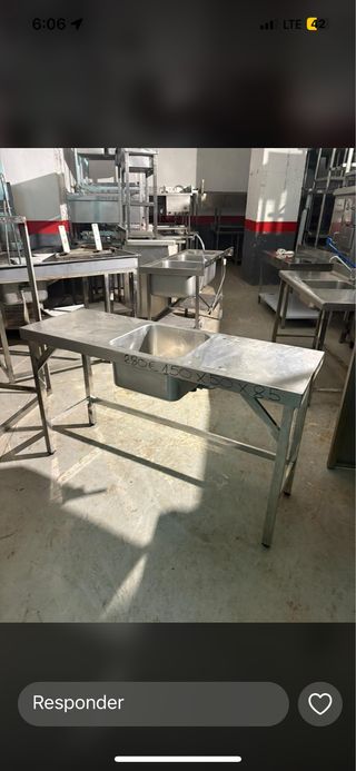 Fregadero de acero inox 150x50x85