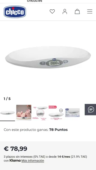 Bilancia digitale Chicco per neonati