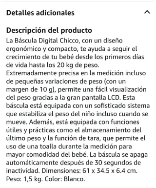 Bilancia digitale Chicco per neonati