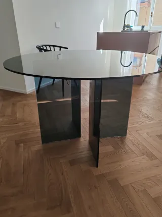 Tavolo Vetro Fumè Diametro 120 cm