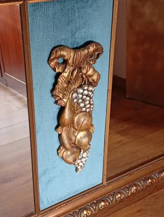 Espejo Vintage Grande Marco Tallado Dorado