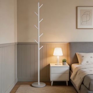 Perchero 170cm Base Mármol Blanco