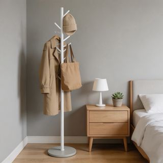 Perchero 170cm Base Mármol Blanco