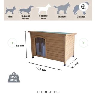 Caseta para perro de madera
