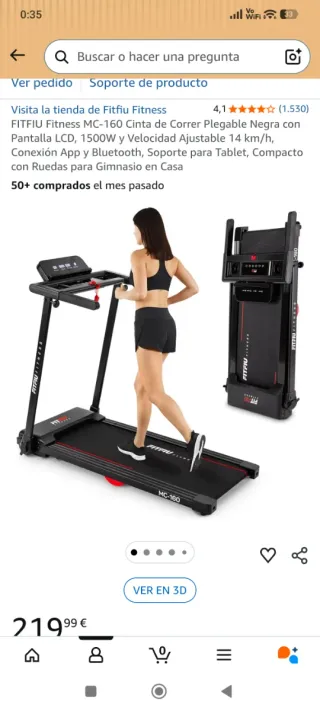 Cinta de Correr Plegable FITFIU MC-160
