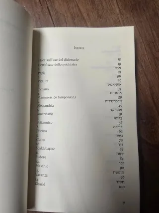 Osimo, Dizionario Affettivo Della Lingua Ebraica