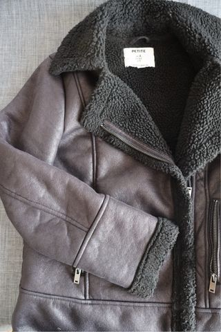 Giacca biker foderata nera