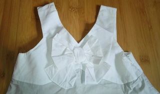 Zara Vestido Branco e Cinza 2-3 anos