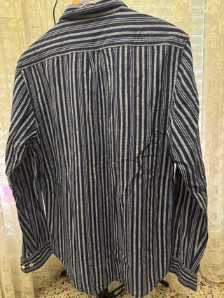 Camisa Lee Rayas Azul Talla L Regular Fit