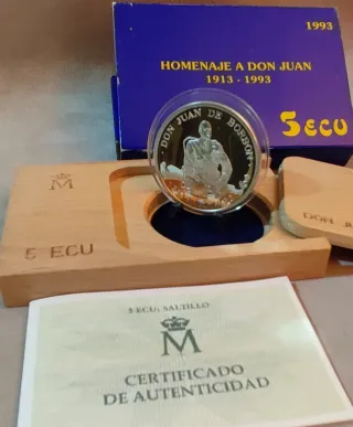 5 Ecus Don Juan de Borbón 1913-1993