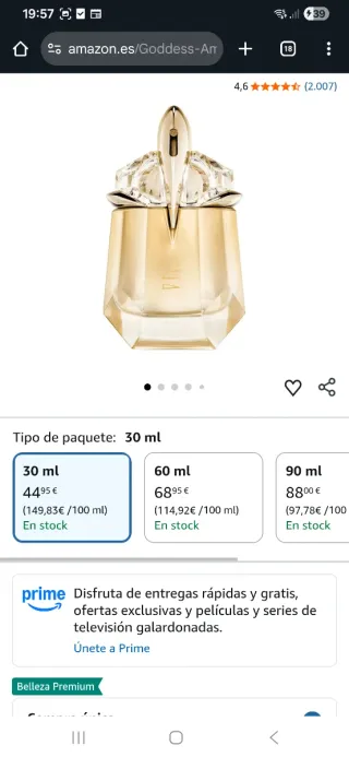 Perfume Alien Goddess Mugler 33 ml Mujer