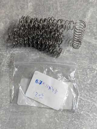 20 Molle a Compressione in Acciaio 0.7x11x45mm