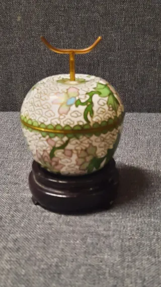 Coppia portagioie cinesi cloisonne