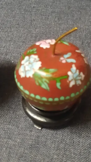 Coppia portagioie cinesi cloisonne