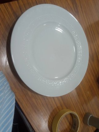 Vajilla de porcelana blanca