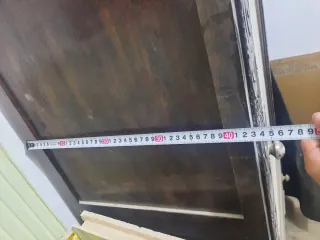 Armario antiguo madera tallada con espejo