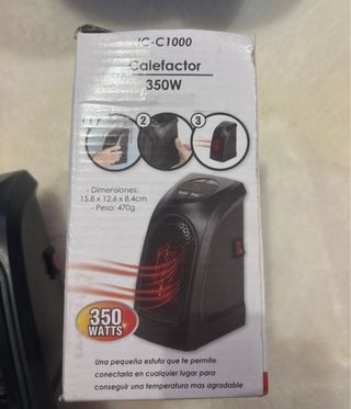 Calefactor Eléctrico Portátil KA-HOME Negro