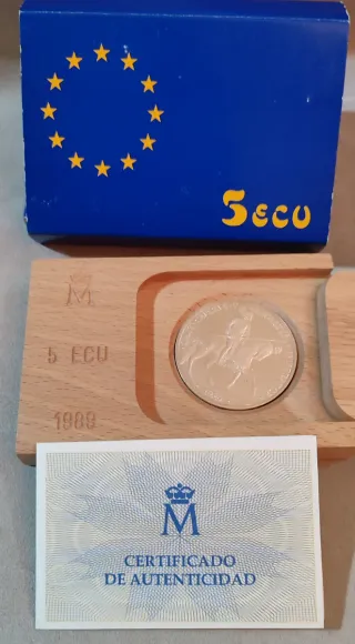 5 Ecus Moneda Conmemorativa 1989
