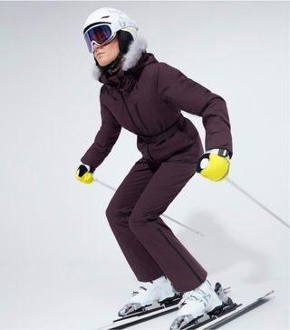 Mono de esquí morado