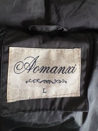 Abrigo acolchado verde oscuro mujer