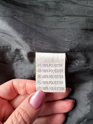 Abrigo acolchado verde oscuro mujer