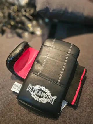 Guantes Boxeo Ultrasport Negro/Rojo Nuevos