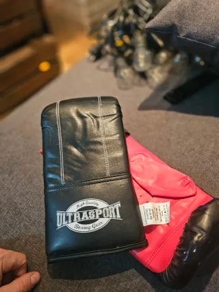 Guantes Boxeo Ultrasport Negro/Rojo Nuevos
