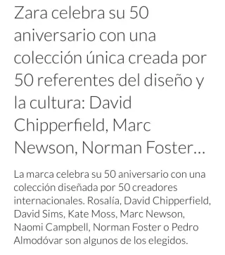 Collar Zara 50 Aniversario edición limitada