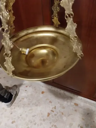 Lámpara Votiva Metal Dorada