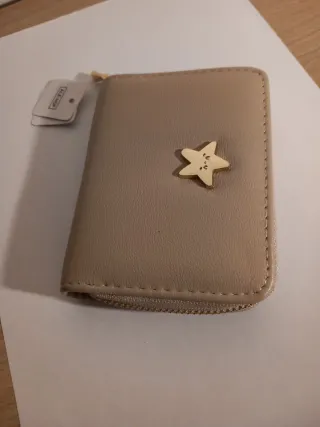 Mini Cartera Ale-hop Beige Estrella Dorada