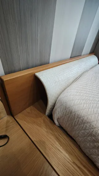 Cama completa madera (canapé + somier + colchón)