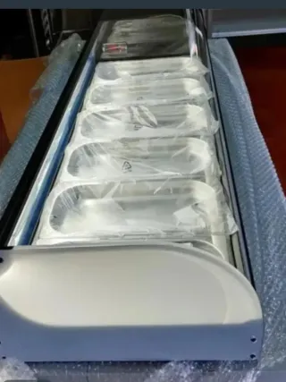 ☑️Vitrina Tapas Curva Refrigerada 6 bandejas