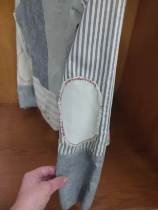 Chaqueta Desigual Beige y Azul