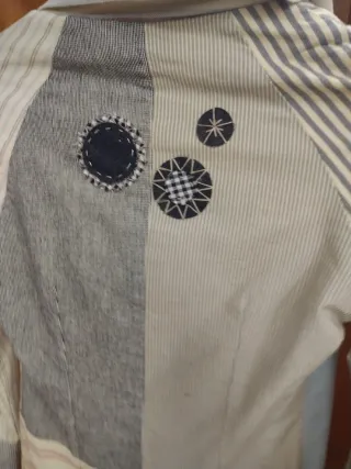 Chaqueta Desigual Beige y Azul