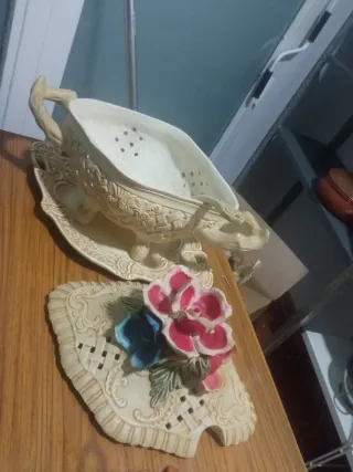 Set de jarrón de porcelana