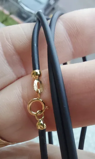 Collana Oro Giallo 750 caucciù
